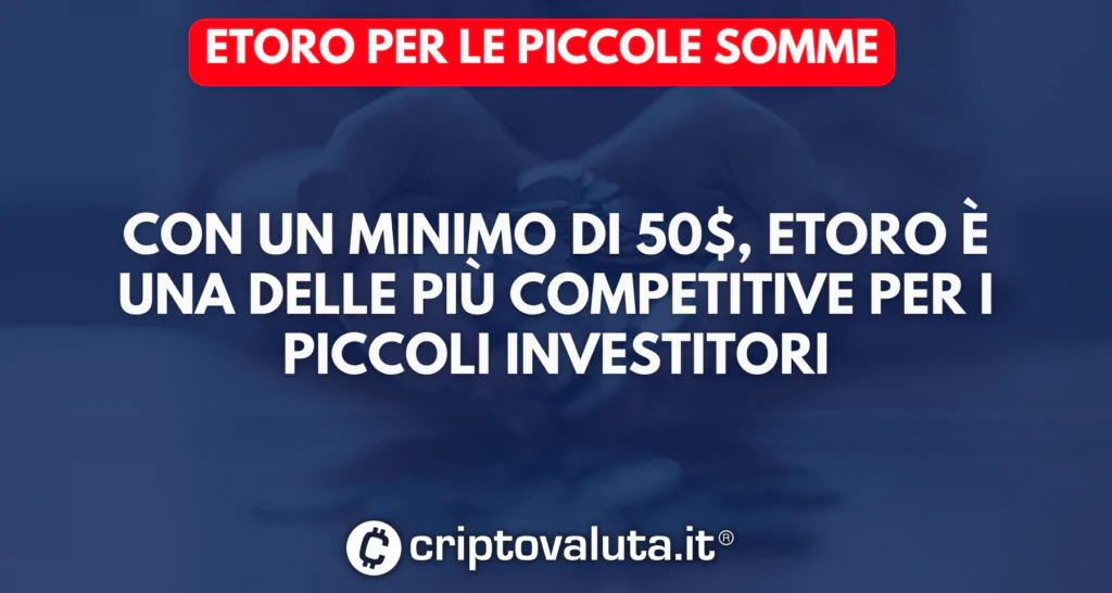 eToro investire piccole somme