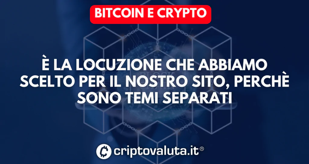 Bitcoin e crypto separazione