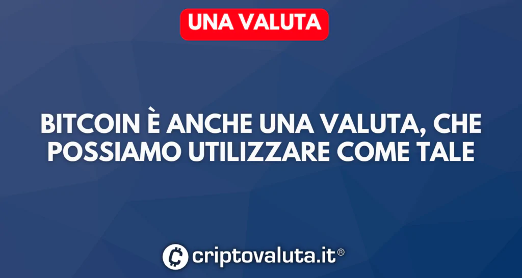 Bitcoin come valuta