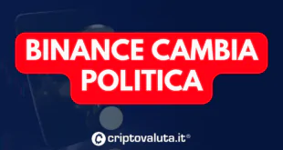 BINANCE CAMBIA POLITICA