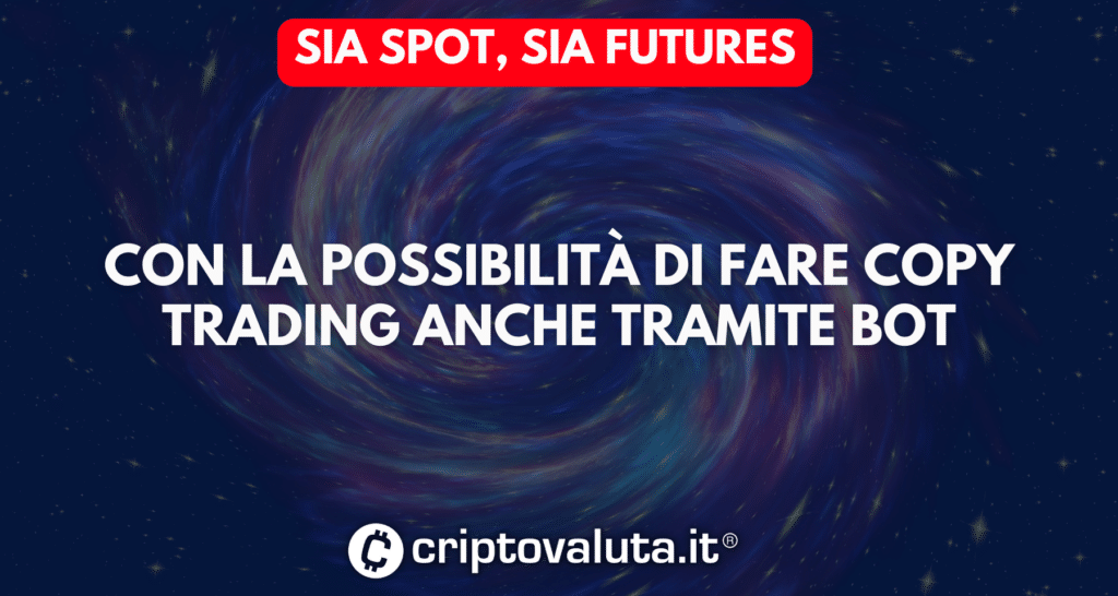 Futures, bot e spot con il copy trading di Bitget