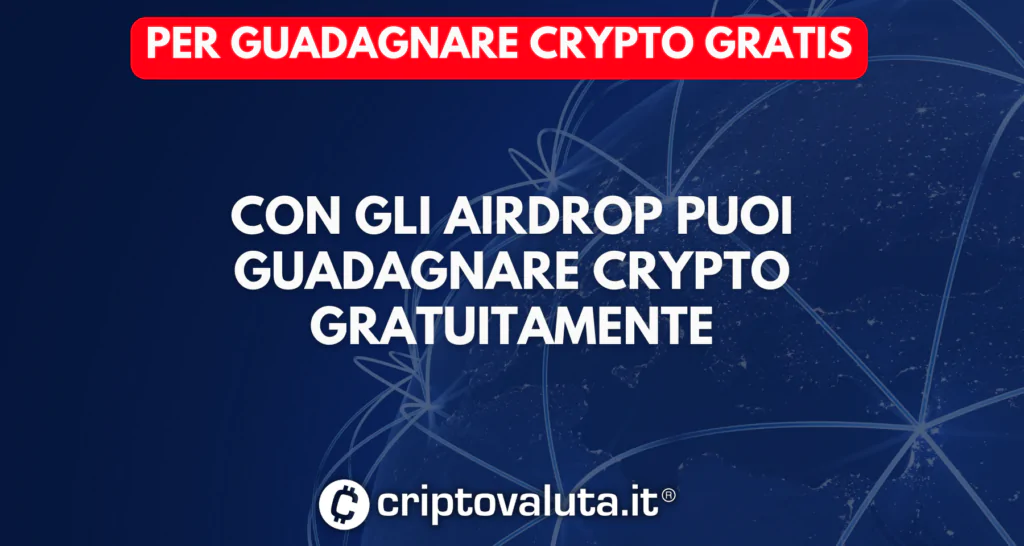 Ottenere crypto gratis con i crypto airdrop