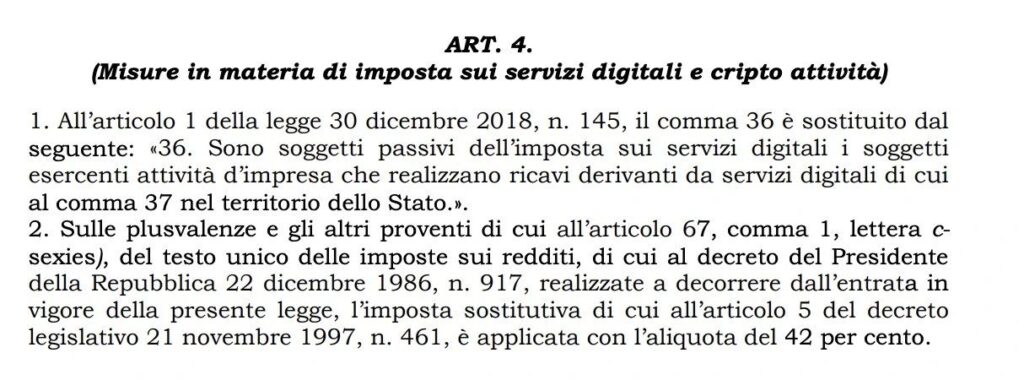 testo legge analisi