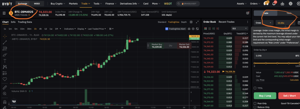 Bitcoin - Future MArzo 2025 - exchange Bybit