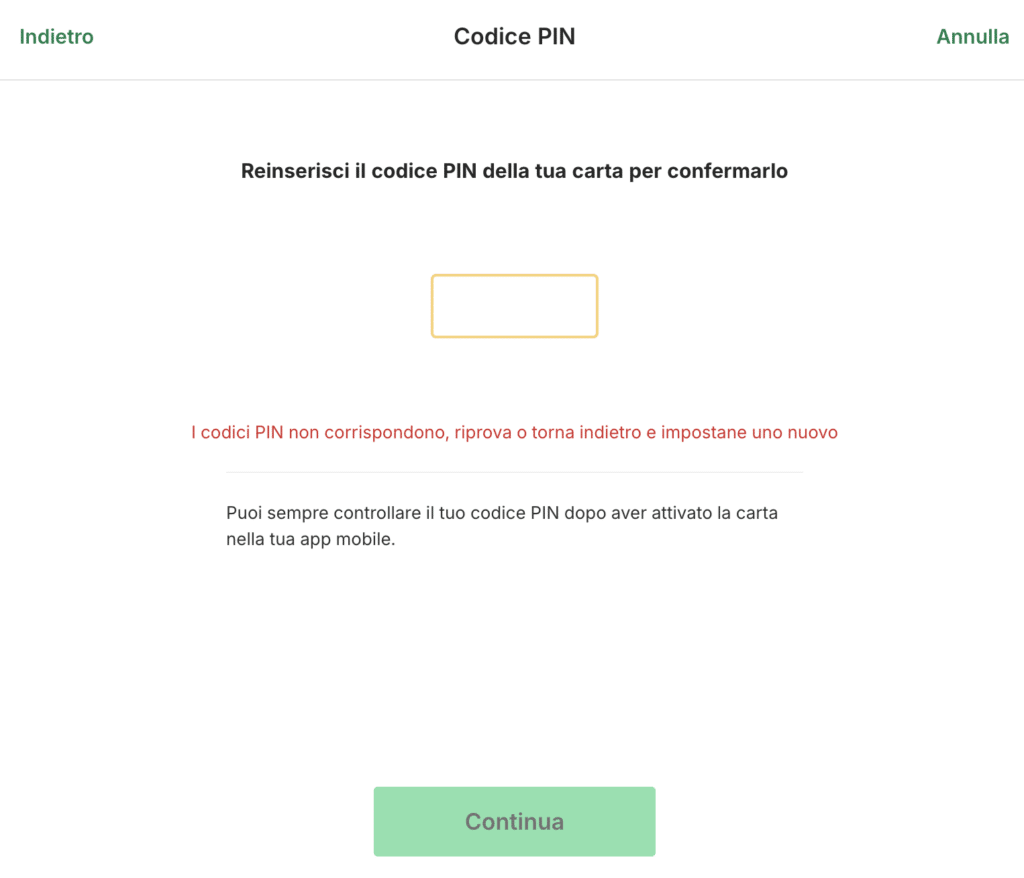 PIN CONFERMA