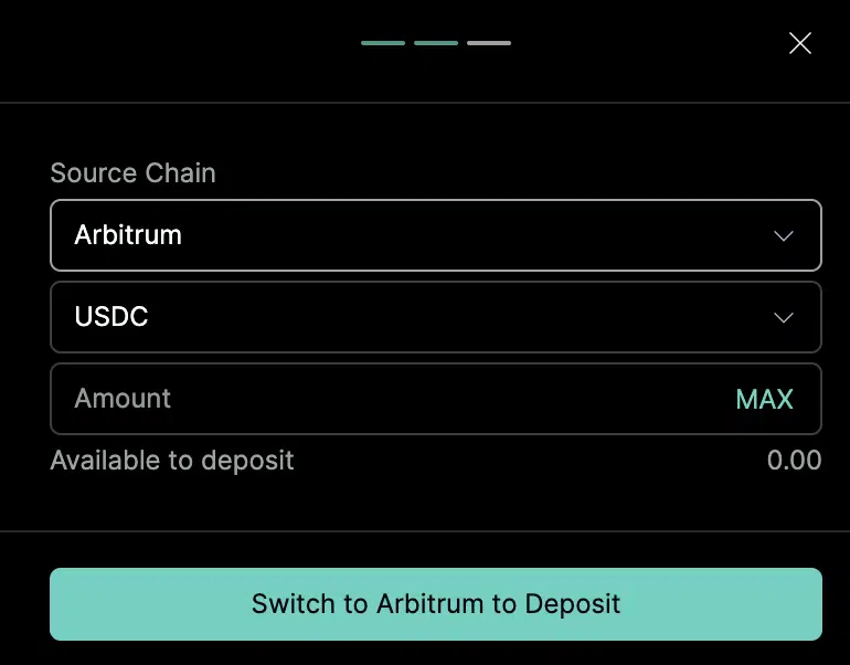 Deposito HyperLiquid