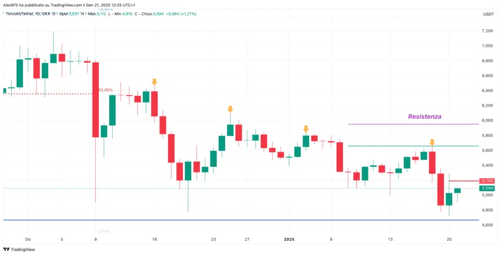 Toncoin (ton) - Diario del 21 de enero de 2025