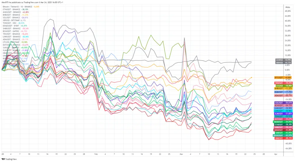 Crypto Top 20 da inizio anno