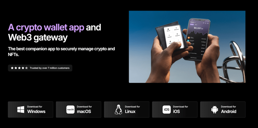 Pagina download Ledger Live
