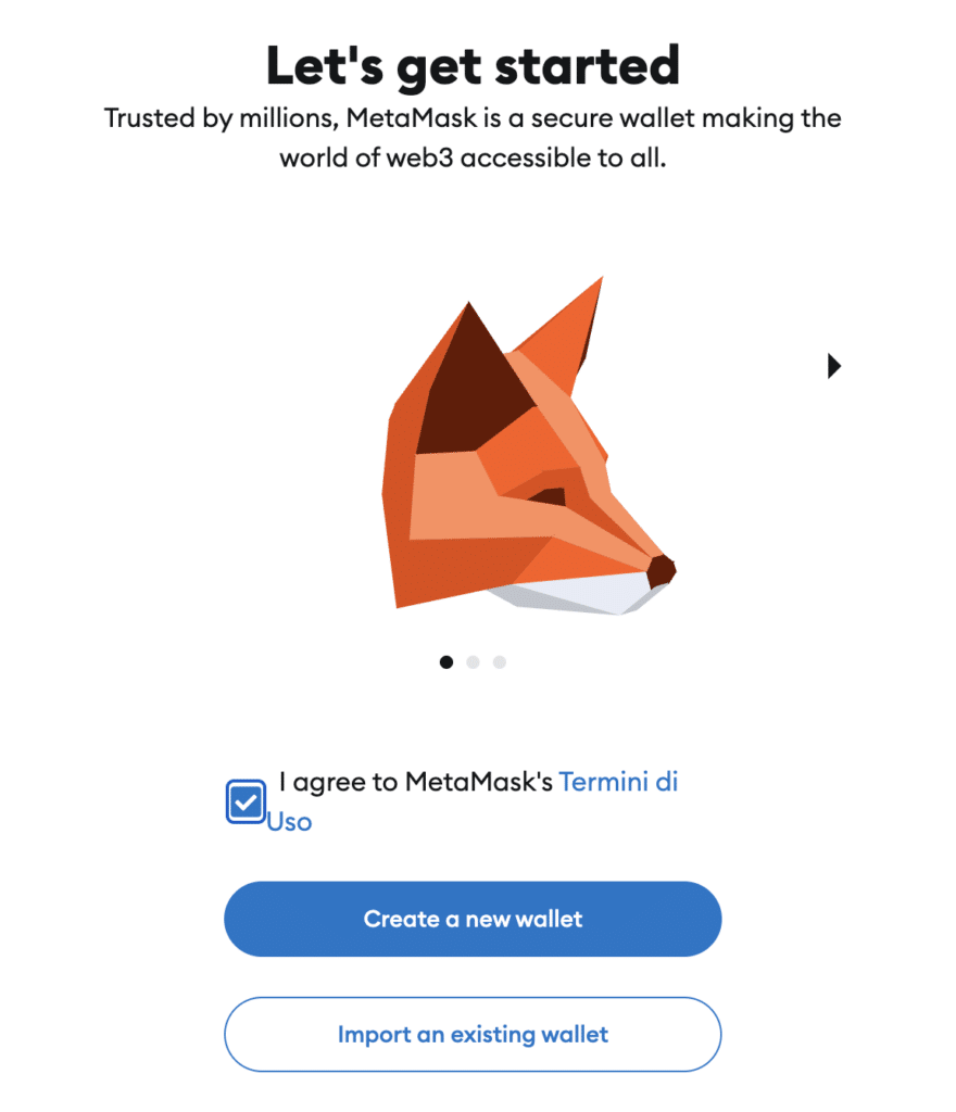 Metamask start