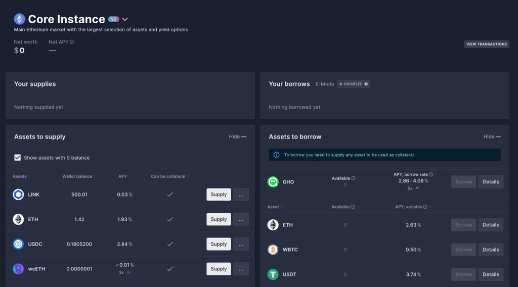Aave prestiti crypto