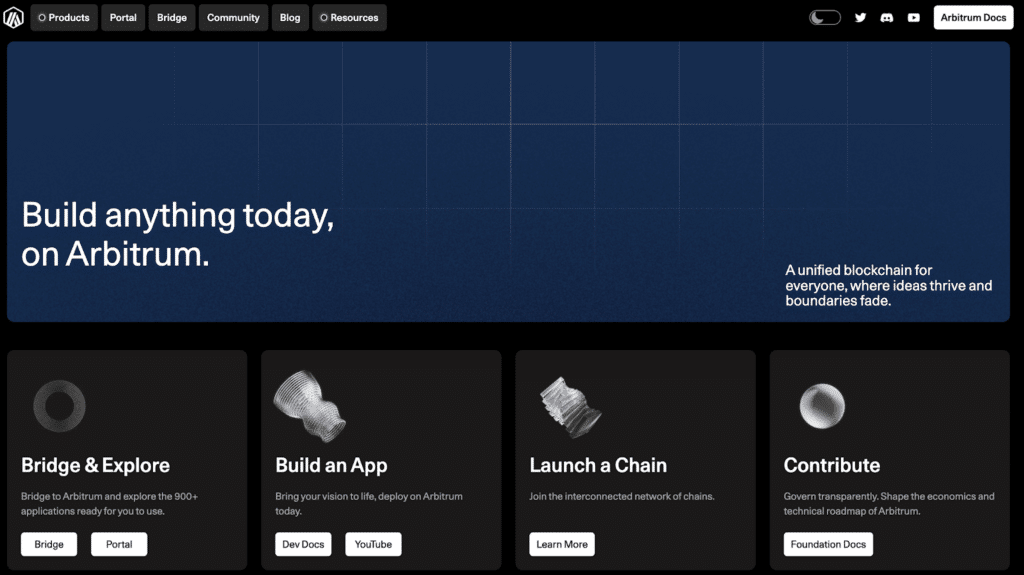 homepage bridge Arbitrum