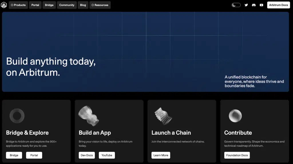 homepage bridge Arbitrum