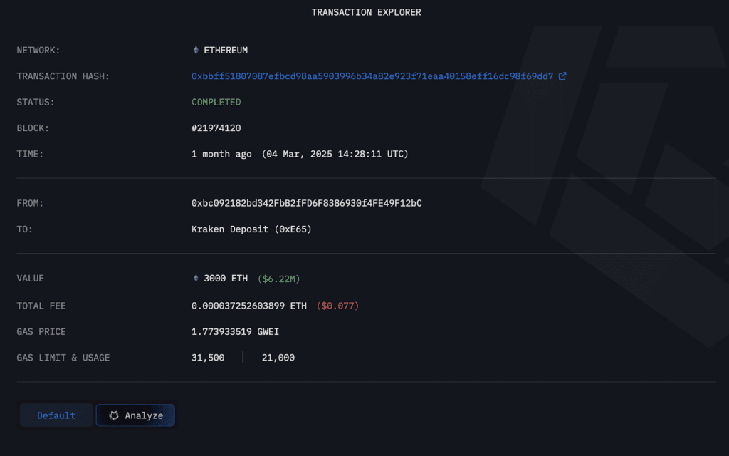 trasferimento kraken altri Ethereum