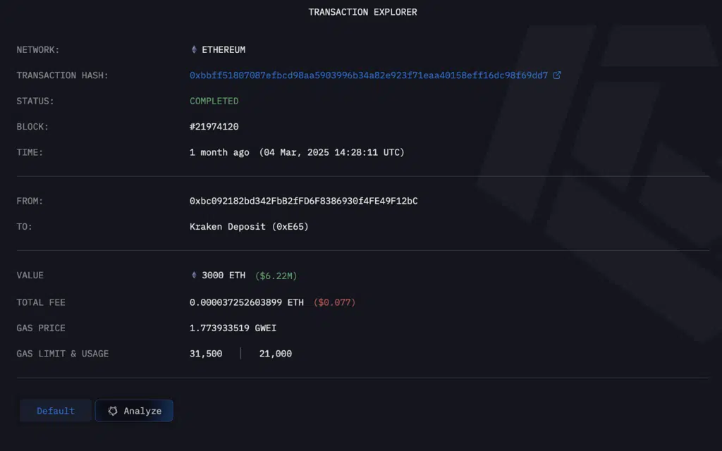 trasferimento kraken altri Ethereum