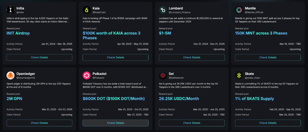 Kaito premi airdrop