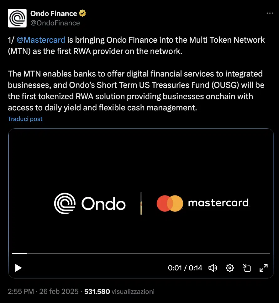 Ondo rwa mastercard