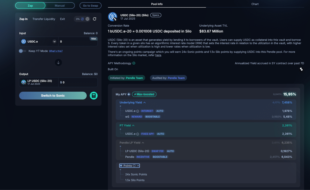 Pendle Sonic stablecoin
