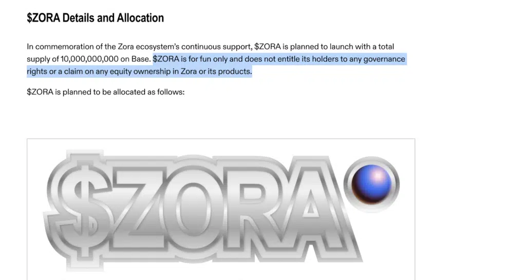 Zora statement solo per divertimento
