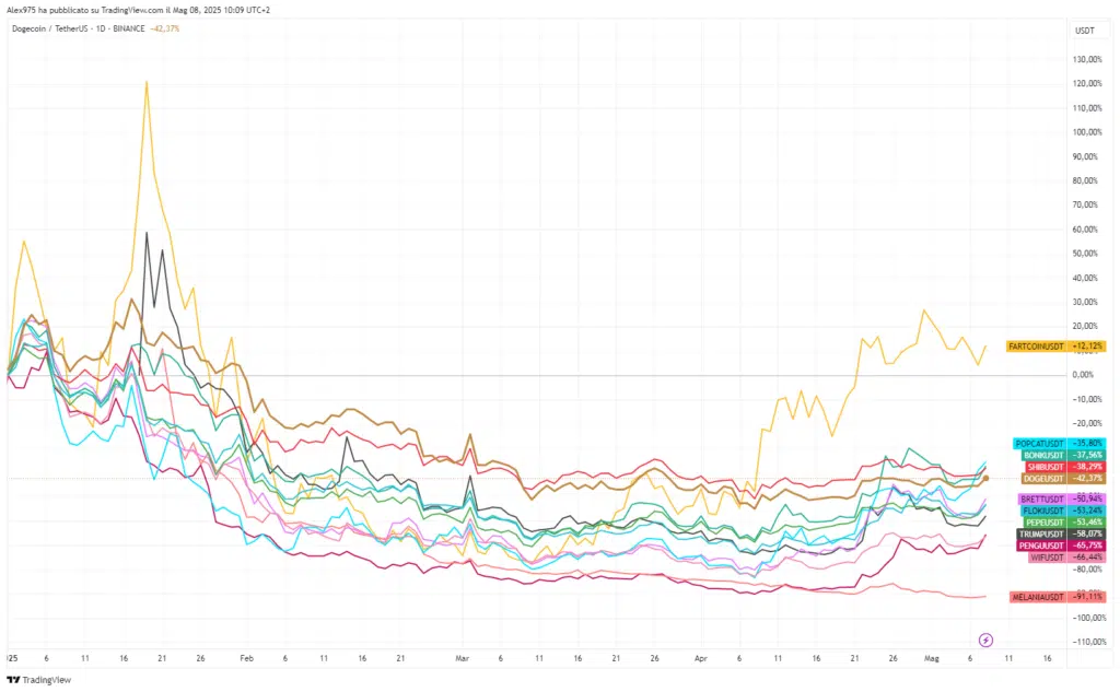 TOP 10 meme coin YTD