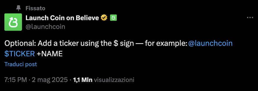 Believe applicazione