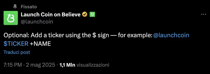 Believe applicazione