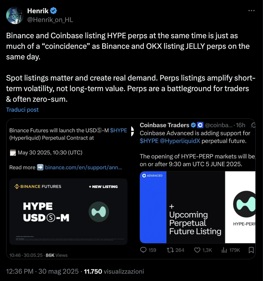 Binance coinbase hyperliquid