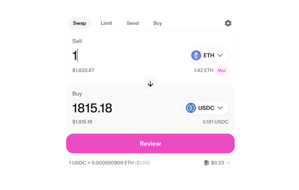 Uniswap pool