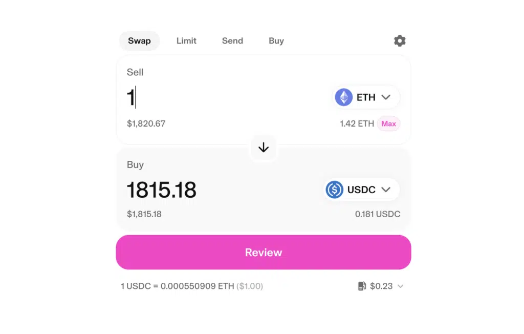 Uniswap pool