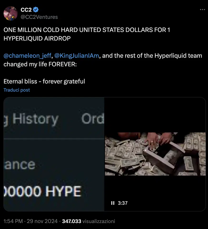 HYPE airdrop 
