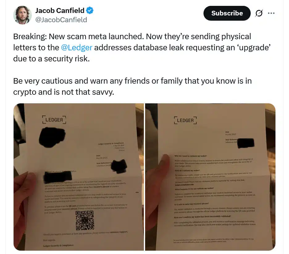 Lettara ledger scammer