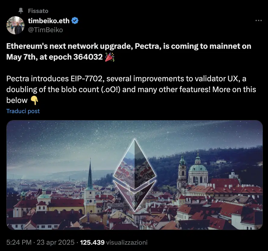 Pectra Ethereum próximamente