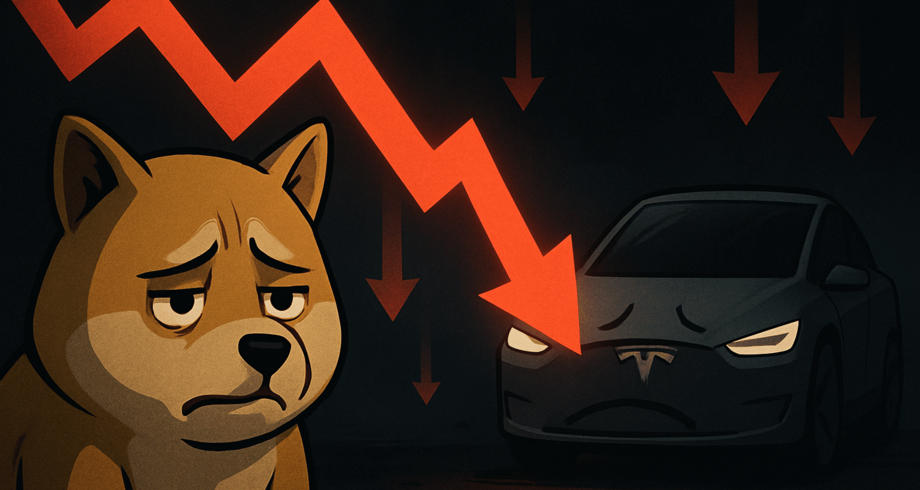 Dogecoin dimenticato: 5 settimane rosse mentre Elon Musk guarda Tesla e aspetta Trump