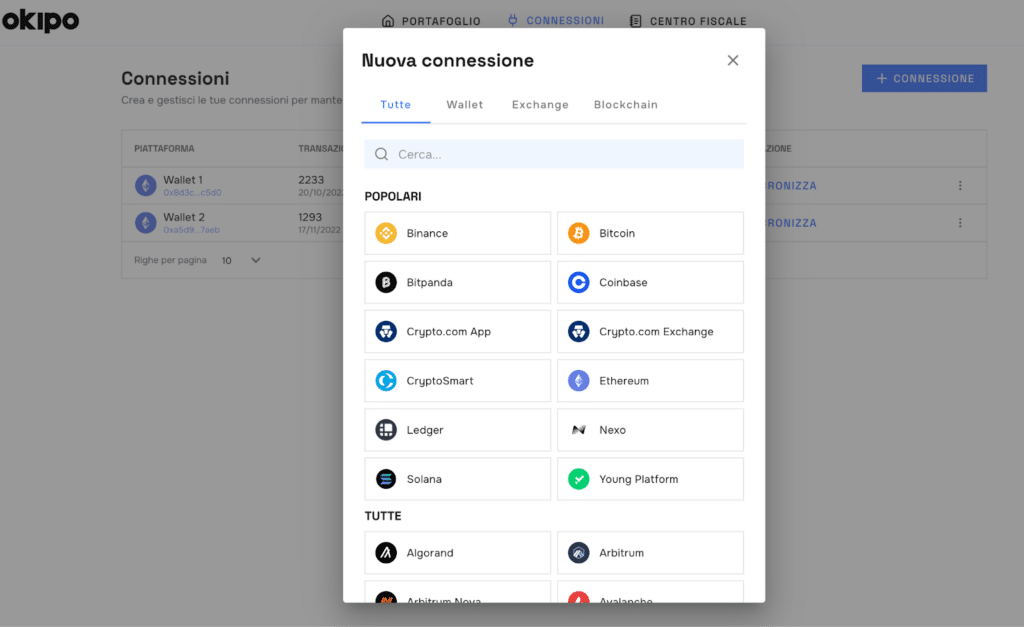 sezione exchange