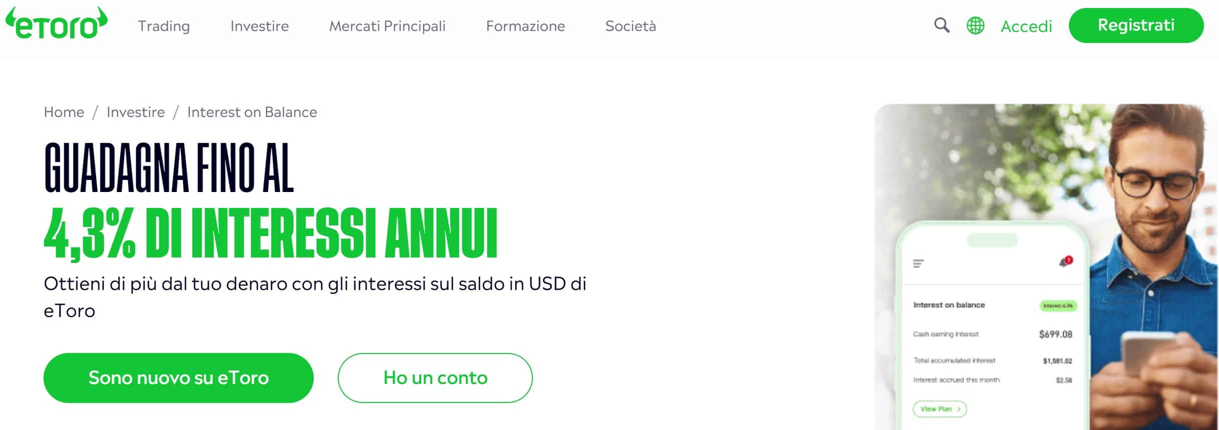 eToro - Interest on Balance