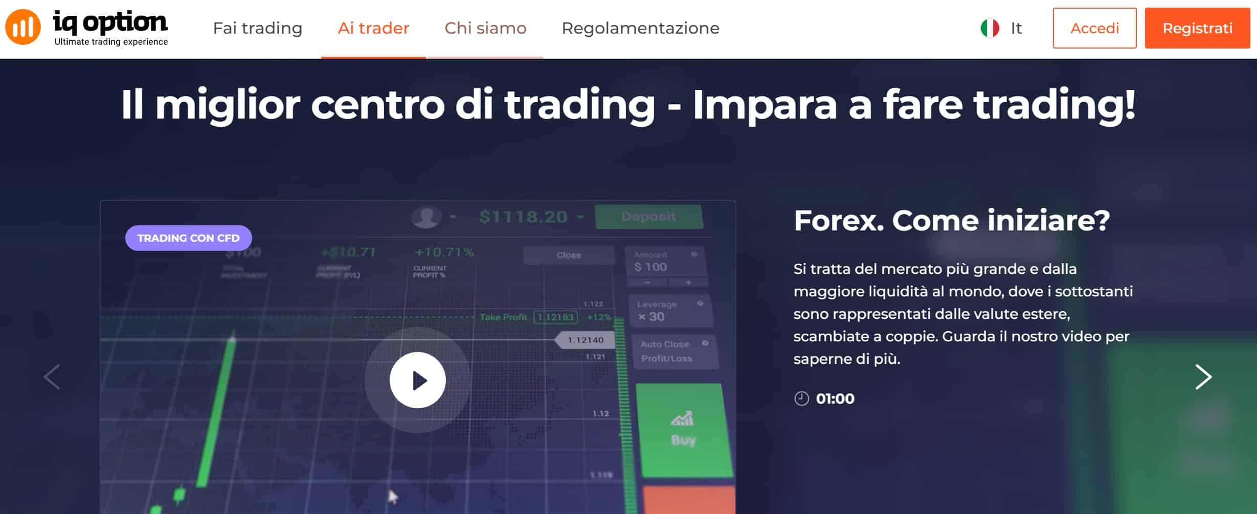 IQ Option - formazione