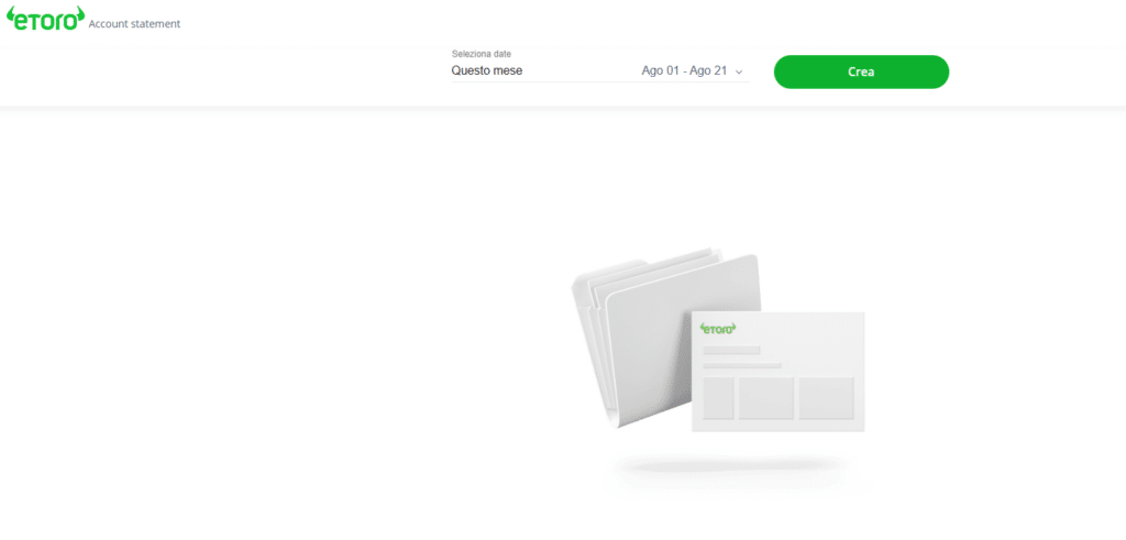 sezione download etoro estratti