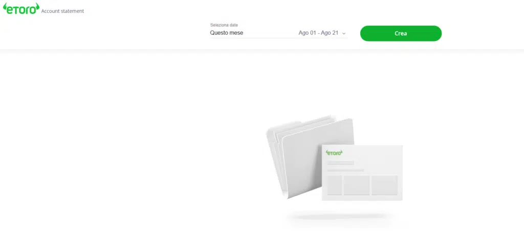 sezione download etoro estratti