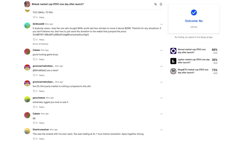 manipolazione prediction market