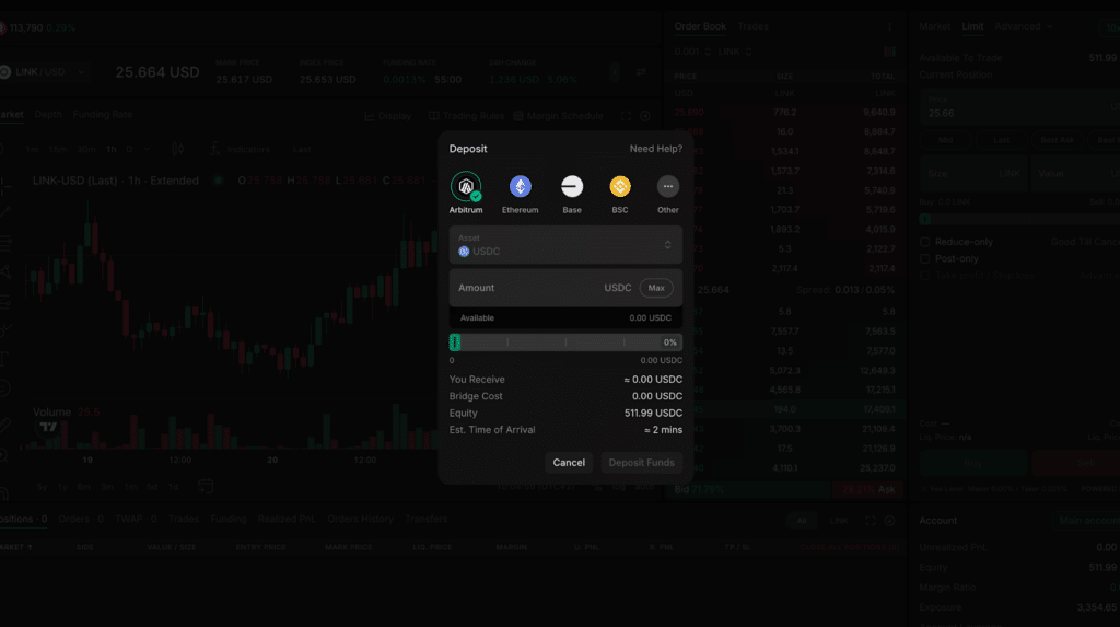 Deposita USDC
