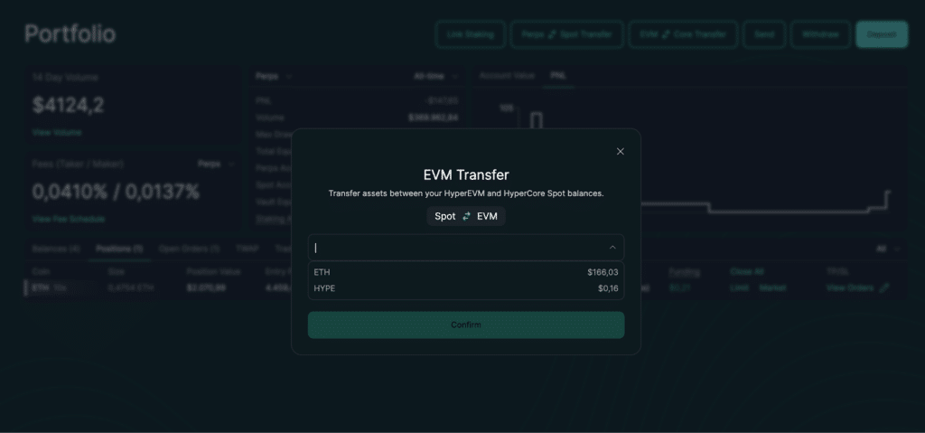 deposito HyperEVM