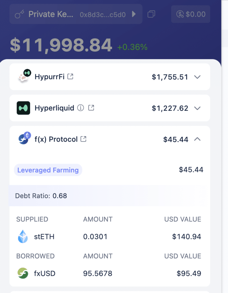 fxUSD mint wallet rabby