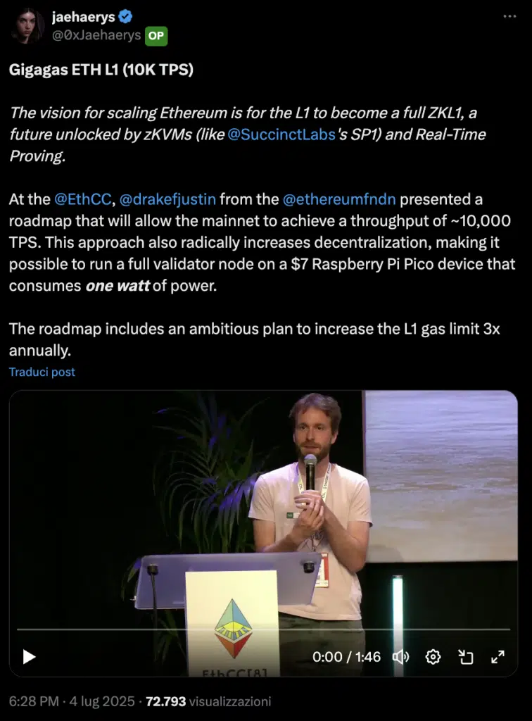 Justin drake scalabilità ethereum