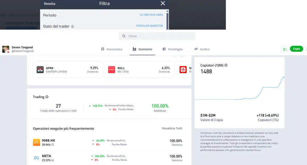 Dettagli popular investor