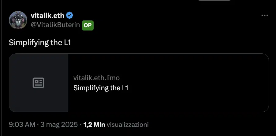 Vitalik proposta Ethereum