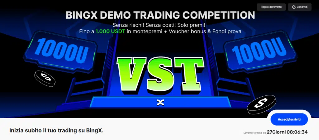 trading demo competizione bingx