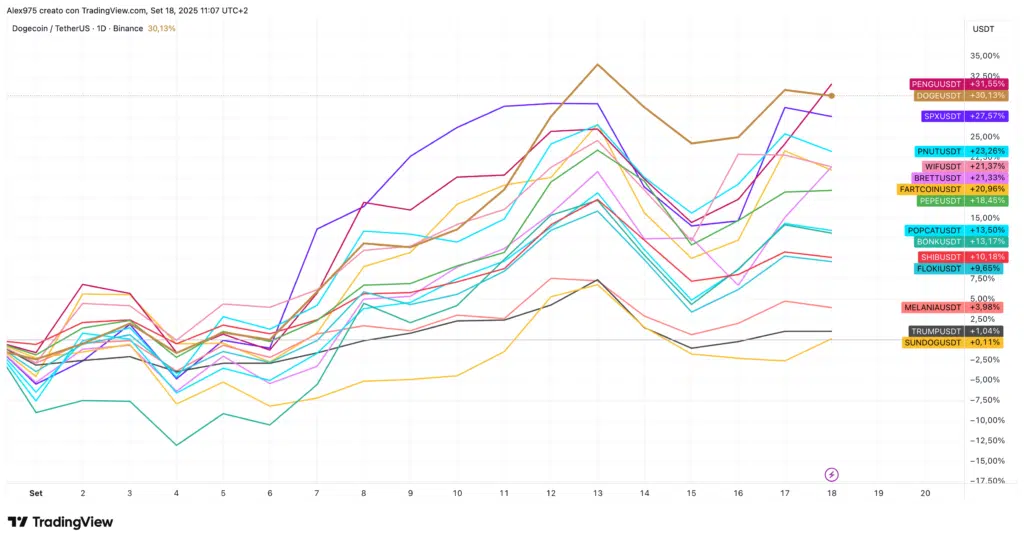 Meme Coin da inizio Settembre