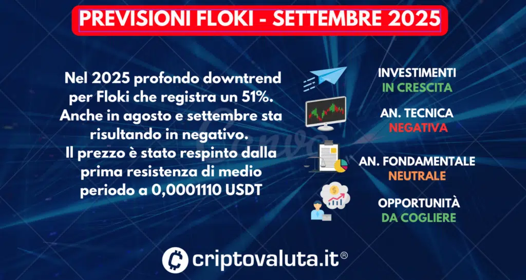 PREVISIONI FLOKI SINTESI LUGLIO 2025