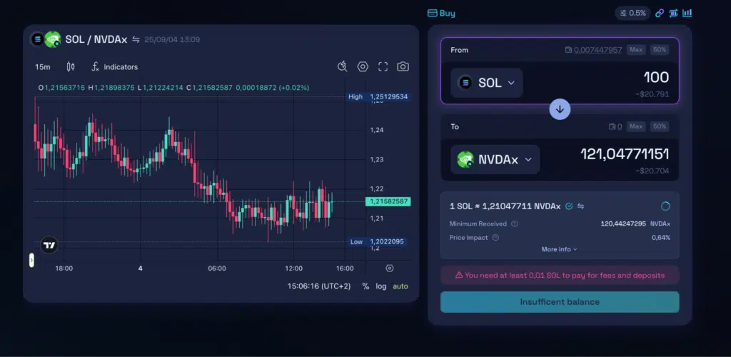 esempio xstock solana