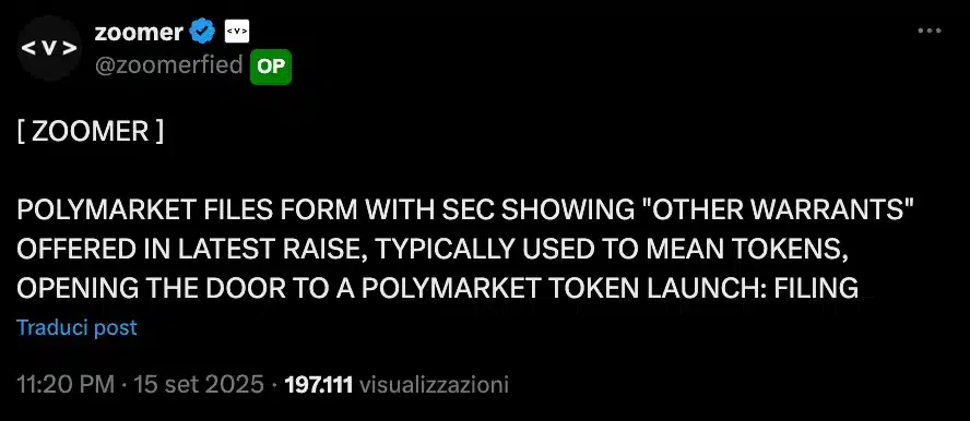 Polymarket other warrants